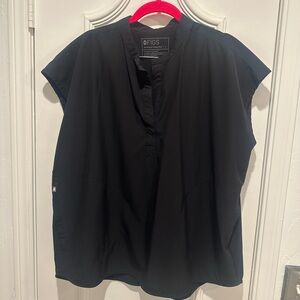 Figs technical black set (L Rafaela top, XL petite high waisted jogger)